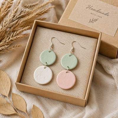 Pastel Duo Clay Earrings